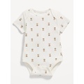 OldNavy Unisex Printed Ribbed Short-Sleeve Bodysuit for Baby