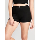 OldNavy High-Waisted Ribbed Boyshort Briefs -- 3-inch inseam
