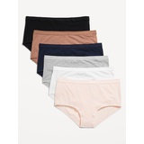 OldNavy High-Waisted Everyday Brief Cotton Underwear 6-Pack