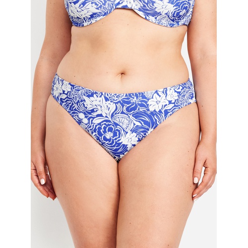 올드네이비 OldNavy Mid-Rise Textured Bikini Swim Bottoms