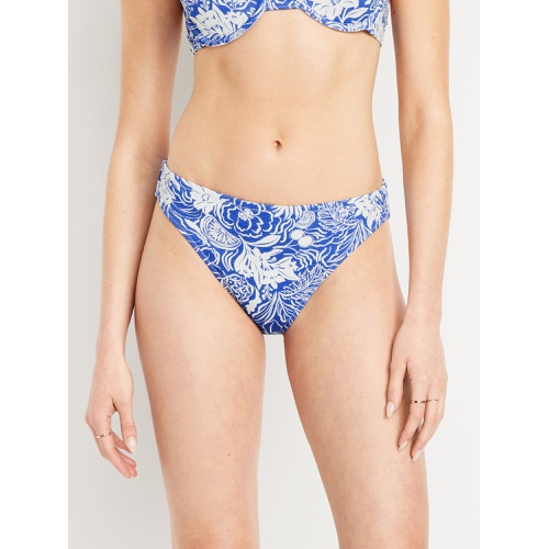 올드네이비 OldNavy Mid-Rise Textured Bikini Swim Bottoms