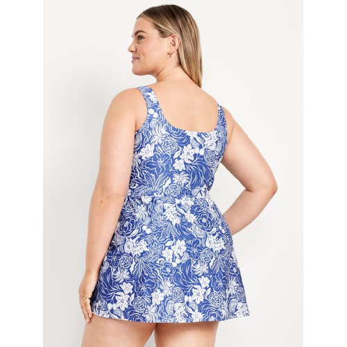 올드네이비 OldNavy Matte Side-Tie Swim Dress