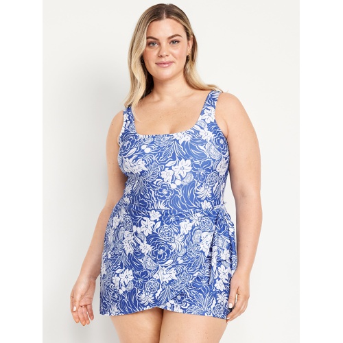 올드네이비 OldNavy Matte Side-Tie Swim Dress