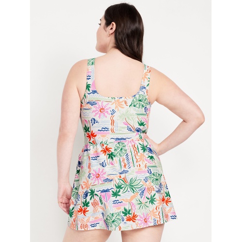 올드네이비 OldNavy Matte Side-Tie Swim Dress