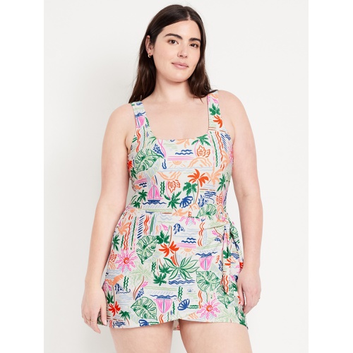 올드네이비 OldNavy Matte Side-Tie Swim Dress