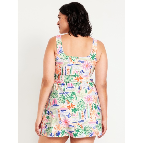 올드네이비 OldNavy Matte Side-Tie Swim Dress