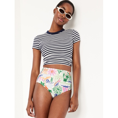 올드네이비 OldNavy Matte High-Waisted Bikini Swim Bottoms