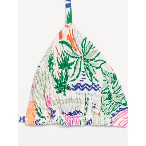 올드네이비 OldNavy Textured Triangle String Bikini Swim Top