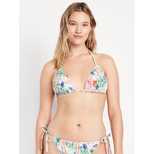 올드네이비 OldNavy Textured Triangle String Bikini Swim Top