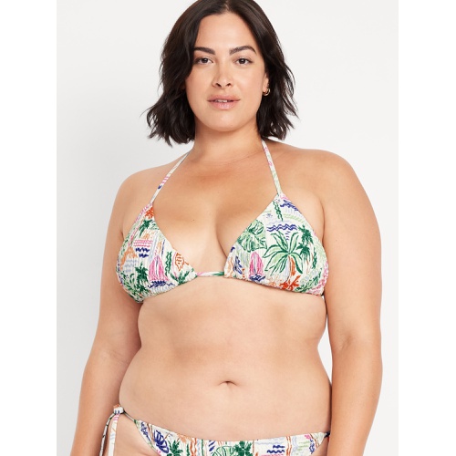올드네이비 OldNavy Textured Triangle String Bikini Swim Top