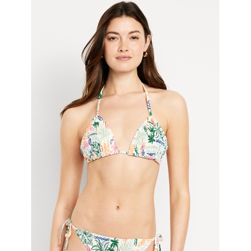 올드네이비 OldNavy Textured Triangle String Bikini Swim Top