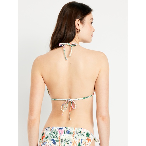 올드네이비 OldNavy Textured Triangle String Bikini Swim Top