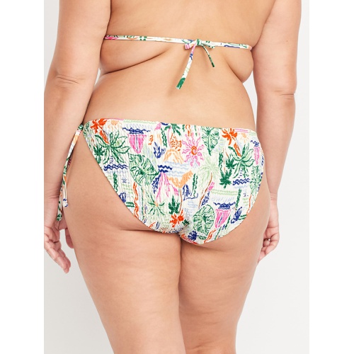 올드네이비 OldNavy Mid-Rise Textured String Bikini Swim Bottoms