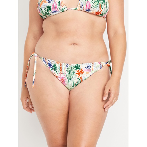 올드네이비 OldNavy Mid-Rise Textured String Bikini Swim Bottoms