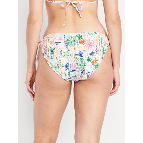 올드네이비 OldNavy Mid-Rise Textured String Bikini Swim Bottoms