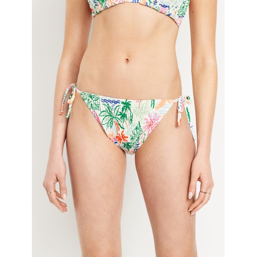 올드네이비 OldNavy Mid-Rise Textured String Bikini Swim Bottoms