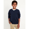 School Uniform Solid V-Neck Sweater for Boys