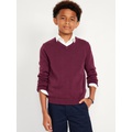 School Uniform Solid V-Neck Sweater for Boys