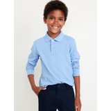 School Uniform Long-Sleeve Polo Shirt for Boys