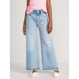 High-Waisted Baggy Ripped Wide-Leg Jeans for Girls