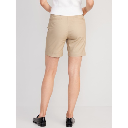 올드네이비 High-Waisted Uniform Bermuda Shorts -- 7-inch inseam Hot Deal