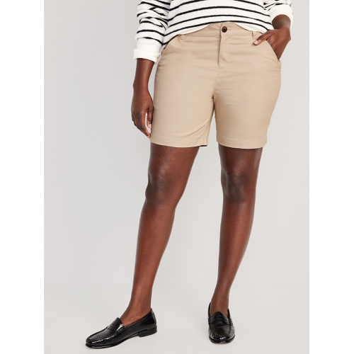 올드네이비 High-Waisted Uniform Bermuda Shorts -- 7-inch inseam Hot Deal