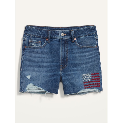 올드네이비 High-Waisted OG Cut-Off Jean Shorts -- 3-inch inseam
