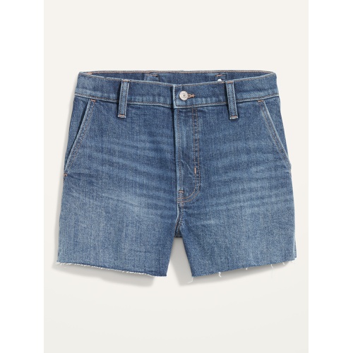 올드네이비 Higher High-Waisted Cut-Off Jean Shorts -- 3-inch inseam