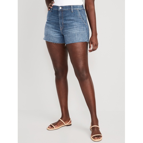 올드네이비 Higher High-Waisted Cut-Off Jean Shorts -- 3-inch inseam