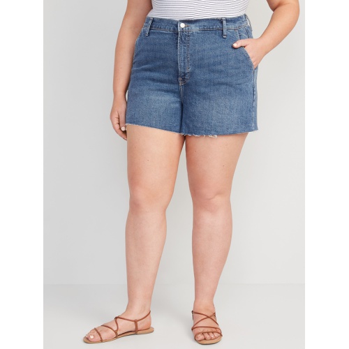 올드네이비 Higher High-Waisted Cut-Off Jean Shorts -- 3-inch inseam