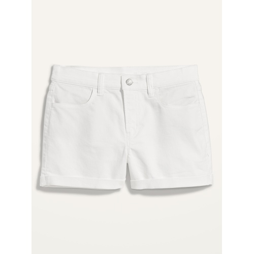 올드네이비 Mid-Rise Wow White Jean Shorts -- 3-inch inseam