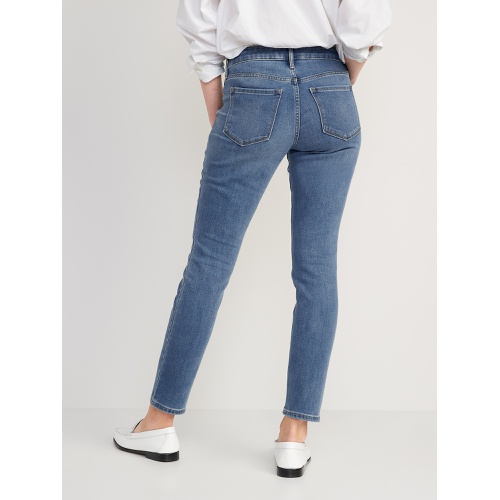 올드네이비 Mid-Rise Power Slim Straight Jeans for Women