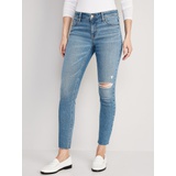 Mid-Rise Rockstar Super-Skinny Cut-Off Ankle Jeans Hot Deal