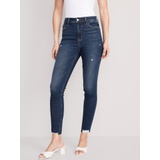 Extra High-Waisted Rockstar 360° Stretch Cut-Off Super-Skinny Ankle Jeans Hot Deal