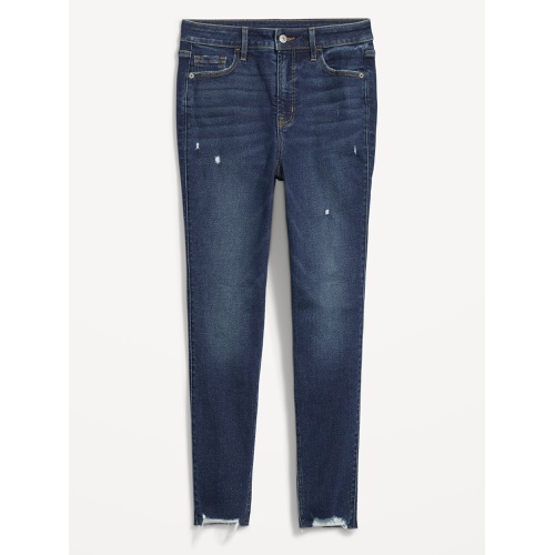 올드네이비 Extra High-Waisted Rockstar 360° Stretch Cut-Off Super-Skinny Ankle Jeans