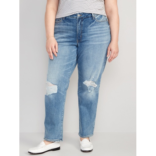 올드네이비 Curvy High-Waisted OG Loose Ripped Jeans