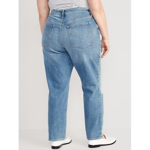 올드네이비 Curvy High-Waisted OG Loose Ripped Jeans