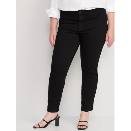 올드네이비 Mid-Rise Power Slim Straight Black Jeans