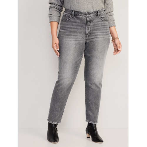 올드네이비 High-Waisted Button-Fly OG Straight Ankle Jeans