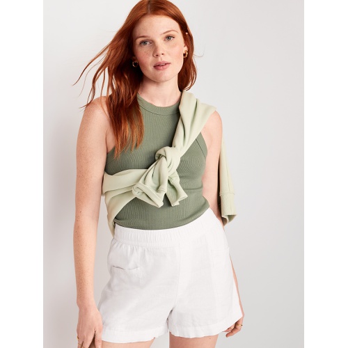 올드네이비 High-Waisted Linen-Blend Shorts -- 3.5-inch inseam
