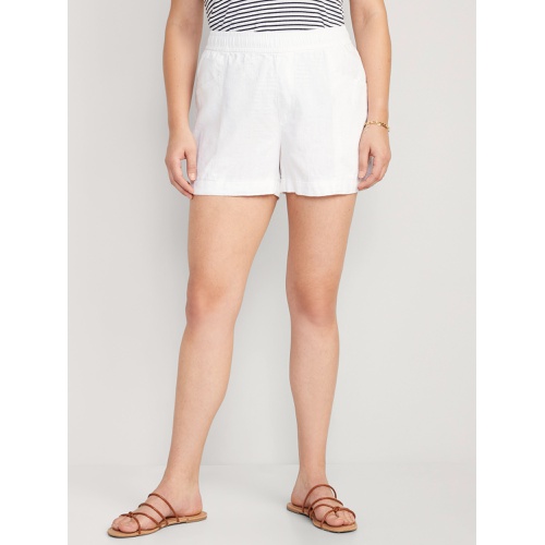 올드네이비 High-Waisted Linen-Blend Shorts -- 3.5-inch inseam