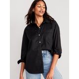 Oversized Button-Down Boyfriend Shirt