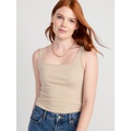 Ultra-Crop Rib-Knit Tank Top