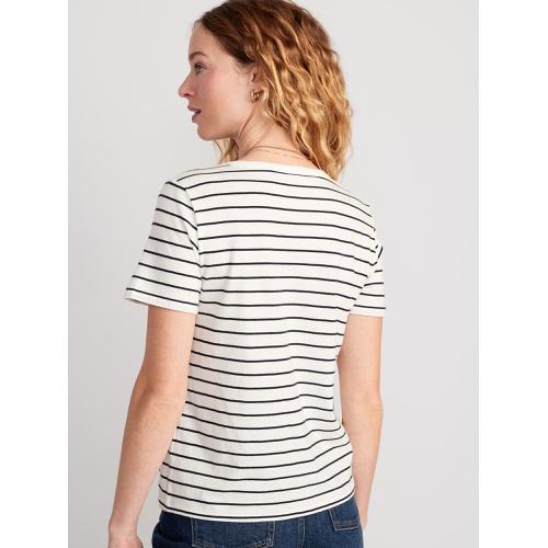 올드네이비 EveryWear Striped Slub-Knit T-Shirt