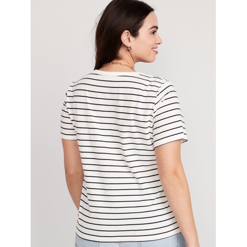 올드네이비 EveryWear Striped Slub-Knit T-Shirt Hot Deal