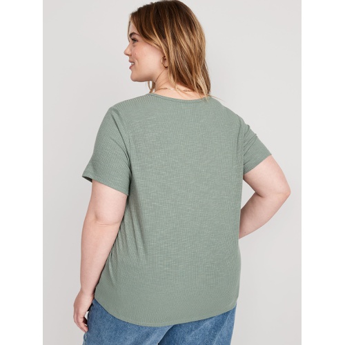 올드네이비 Luxe Ribbed Slub-Knit T-Shirt
