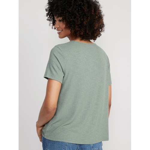 올드네이비 Luxe Ribbed Slub-Knit T-Shirt