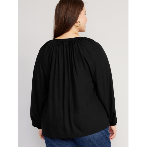 올드네이비 Long-Sleeve Split-Neck Top