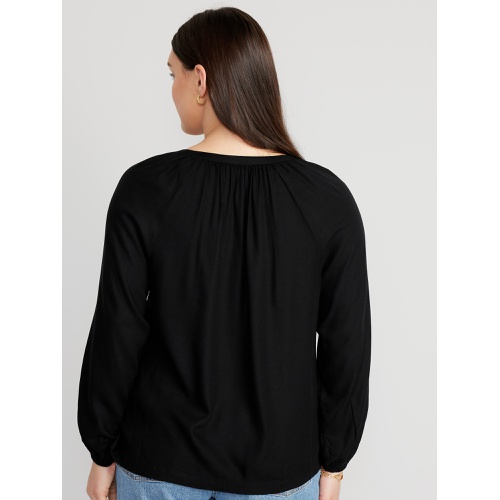 올드네이비 Long-Sleeve Split-Neck Top