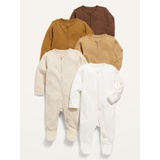 Unisex 2-Way-Zip Sleep & Play Footed One-Piece 5-Pack for Baby Hot Deal